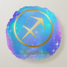 Zodiac Sign Sagittarius Goldener Hintergrund |