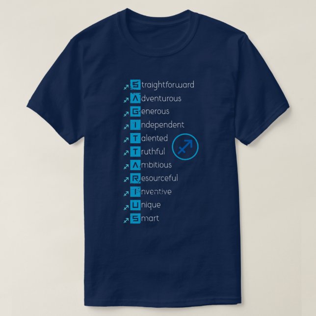 Zodiac Sign Sagittarius T-Shirt (Design vorne)