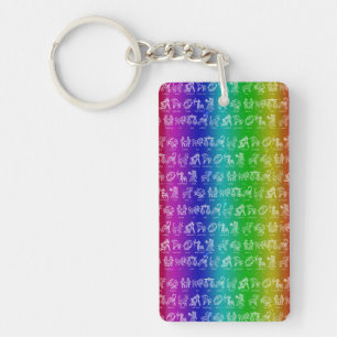 Zodiac Sign Schlüsselanhänger (heller Regenbogen)