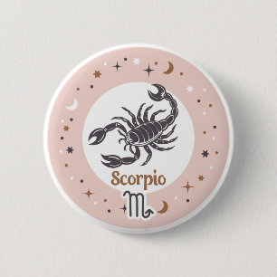 Zodiac Sign Scorpio Button