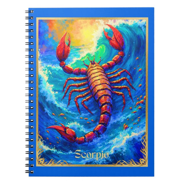 Zodiac Sign Scorpio Emerging from Deep Waters Notizblock (Vorderseite)