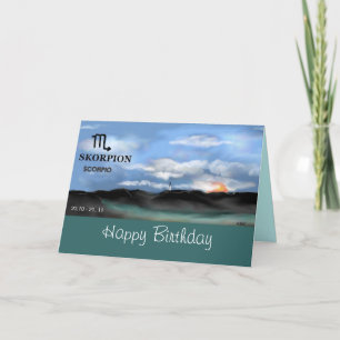 Zodiac sign , SCORPIO - Happy birthday Karte