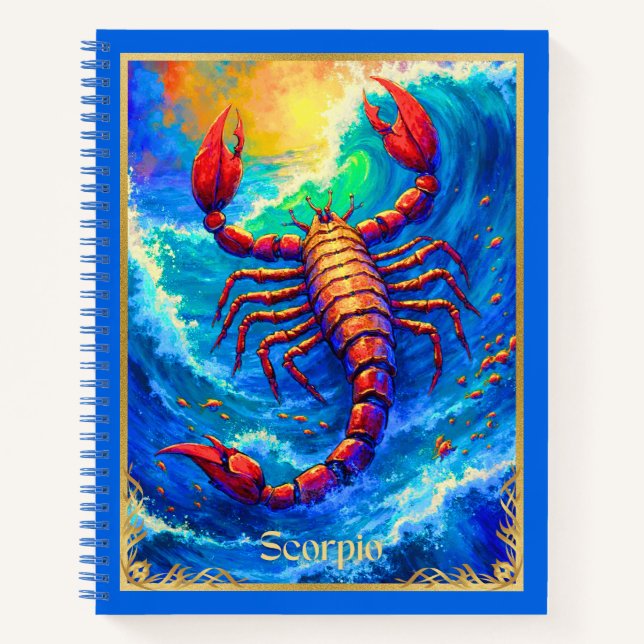 Zodiac Sign Scorpio in Deep Waters Journal Notizbuch (Vorderseite)