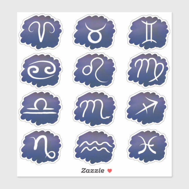 Zodiac Sign Sticker Pack (Blatt)