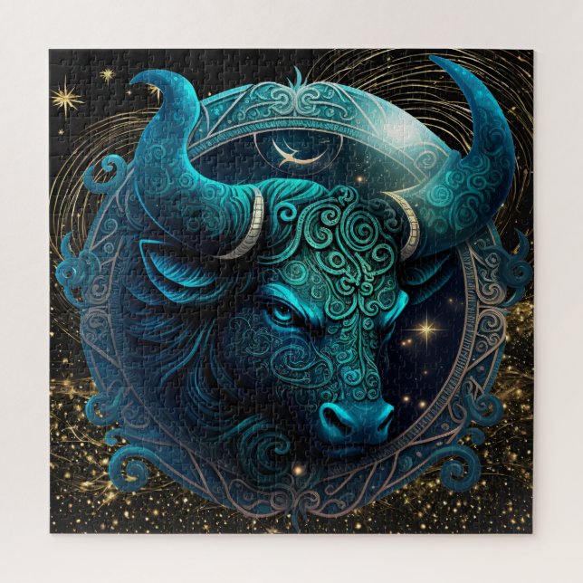 Zodiac Sign Taurus Puzzle, 20"x20" 676 Stk. Puzzle (Vertikal)