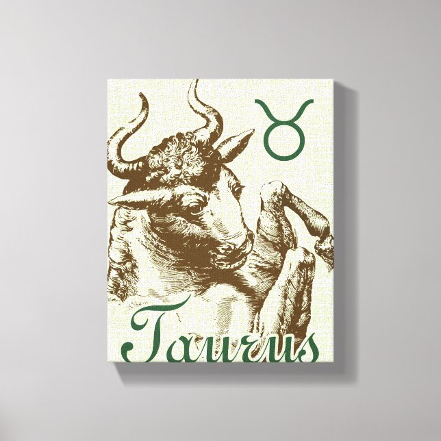 Zodiac Sign Taurus Symbol Leinwanddruck (Vorderseite)