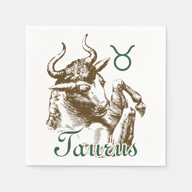 Zodiac Sign Taurus Symbol Serviette (Vorderseite)