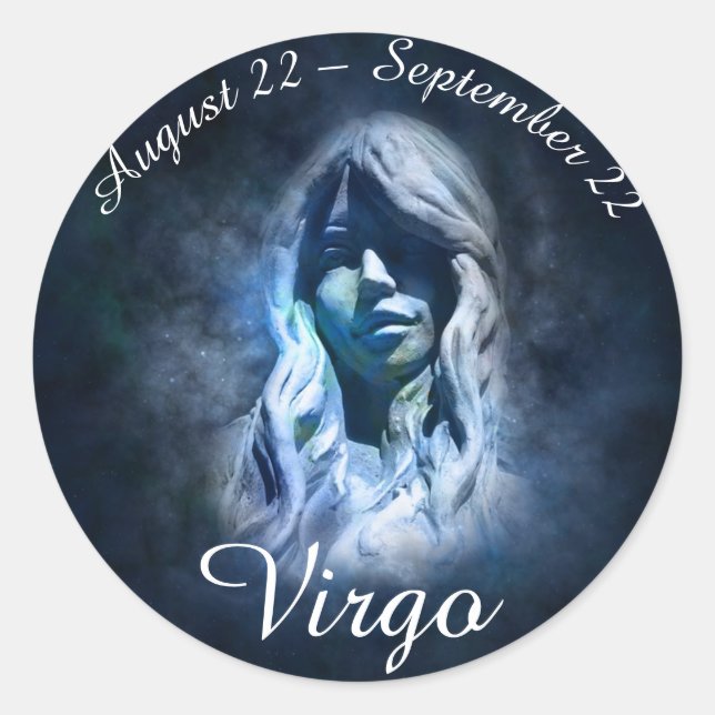 Zodiac Sign Virgo Aufkleber (Vorderseite)