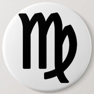 Zodiac sign Virgo Button