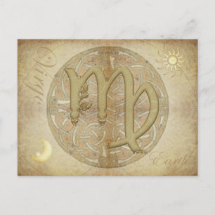 Zodiac Sign Virgo Postcard Postkarte