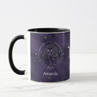 Zodiac Sign Virgo Wasserfarbe Anpassbare Tasse
