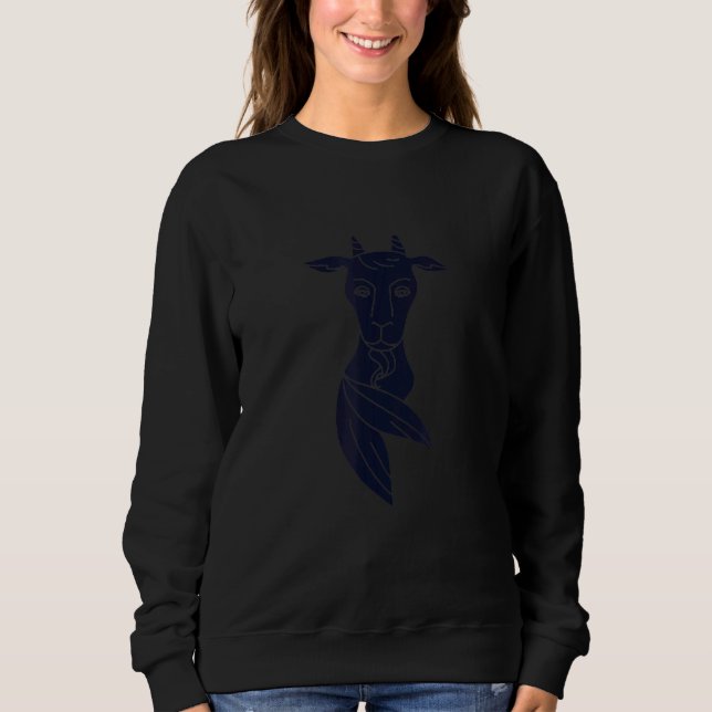 Zodiac Sign Zodiac Sign Capricorn Motif Sweatshirt (Vorderseite)