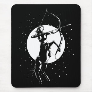 Zodiac Signature Illustration - Sagittarius Mousepad