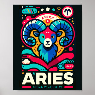 Zodiac Signature Series - Aries Poster