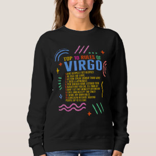Zodiac signiert die 10 Top-Regeln der Virgo Sonnen Sweatshirt