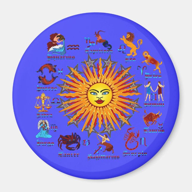 Zodiac-Signs-All-V-1 Magnet (Vorne)