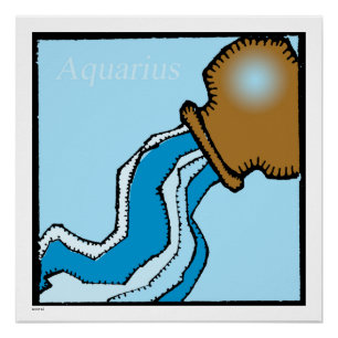 Zodiac Signs Aquarius Geburtstag Perfect Poster 20