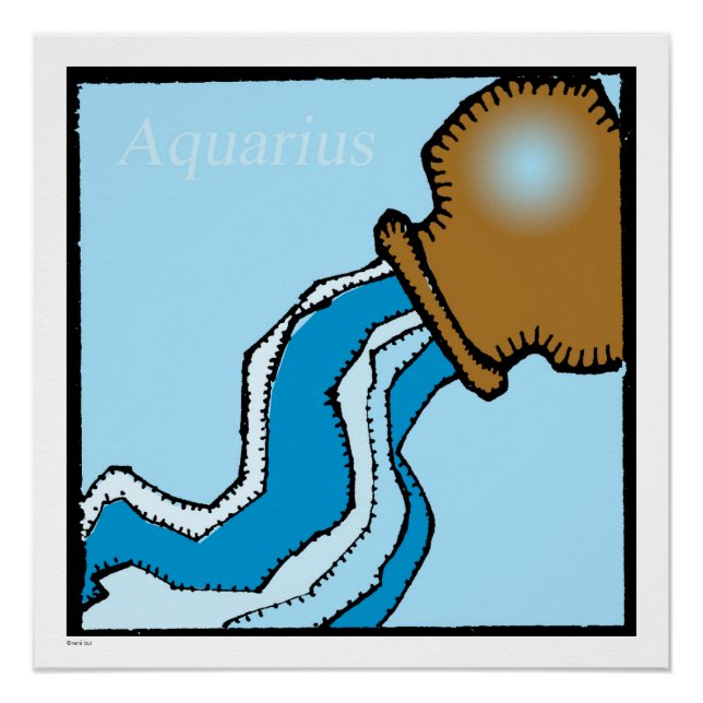 Zodiac Signs Aquarius Geburtstag Perfect Poster 20 (Vorderseite)