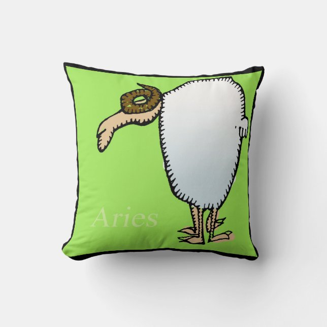 Zodiac Signs Aries Birthday Pillow Kissen (Vorderseite)