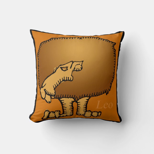 Zodiac Signs Leo Birthday Pillow Kissen (Vorderseite)