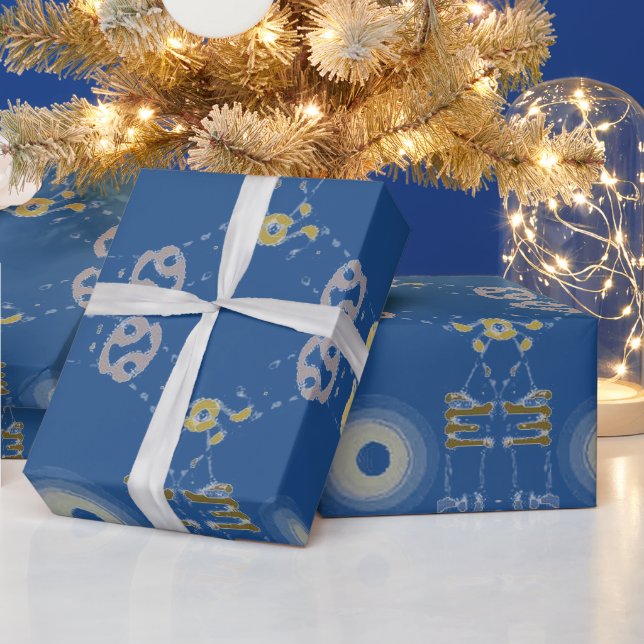 Zodiac Signs Numerical Symbols  Geschenkpapier (Feiertage)