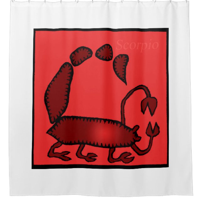 Zodiac Signs Skorpio Duschvorhang (Vorderseite)