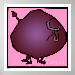 Zodiac Signs Taurus Geburtstag großes Poster 32x32