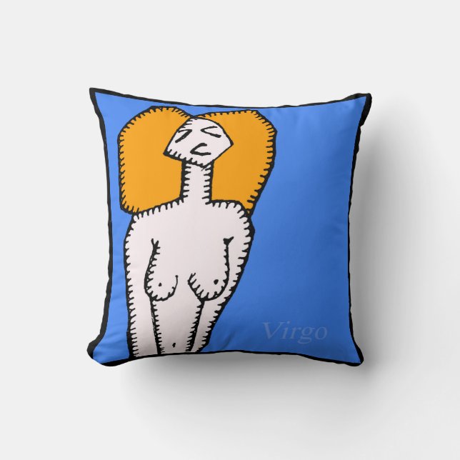 Zodiac Signs Virgo Birthday Pillow Kissen (Vorderseite)
