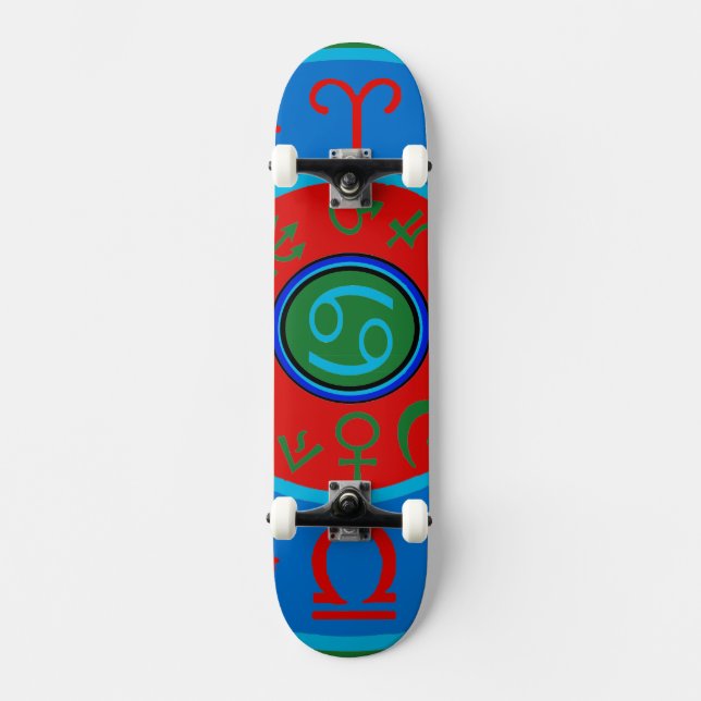 Zodiac Skateboard Birth Sign Cancer (Vorderseite)