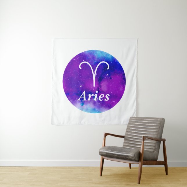 Zodiac Space Nebula Aries Wandteppich (Beispiel)