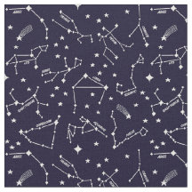 Zodiac Star Maps White on Dark Blue Cheeky Hexe®