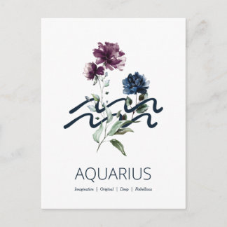 Zodiac Star Sign Aquarius Postkarte