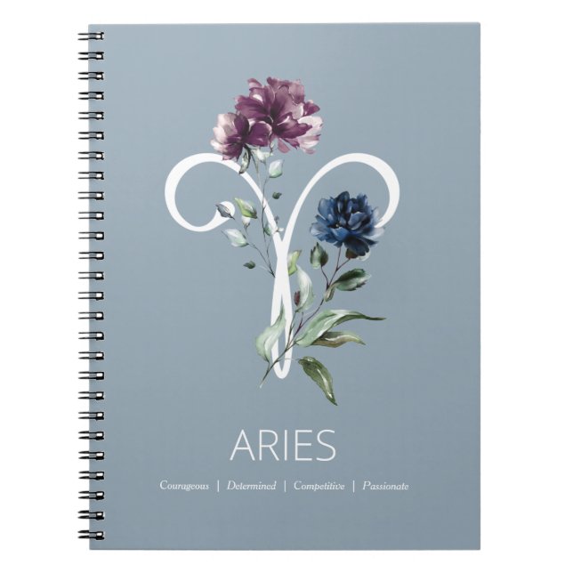 Zodiac Star Sign Aries Notizblock (Vorderseite)