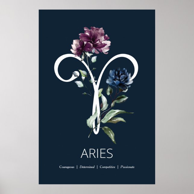 Zodiac Star Sign Aries Poster (Vorne)