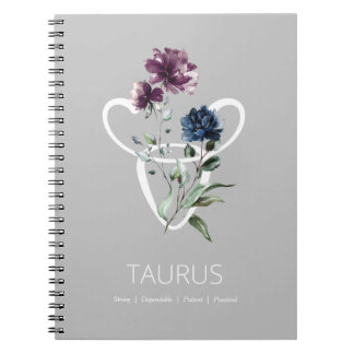 Zodiac Star Sign Taurus Notizblock