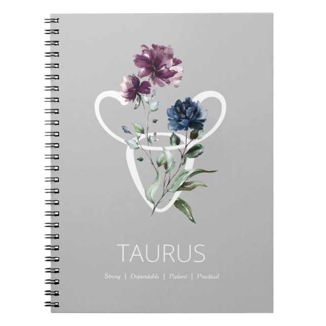 Zodiac Star Sign Taurus Notizblock (Vorderseite)