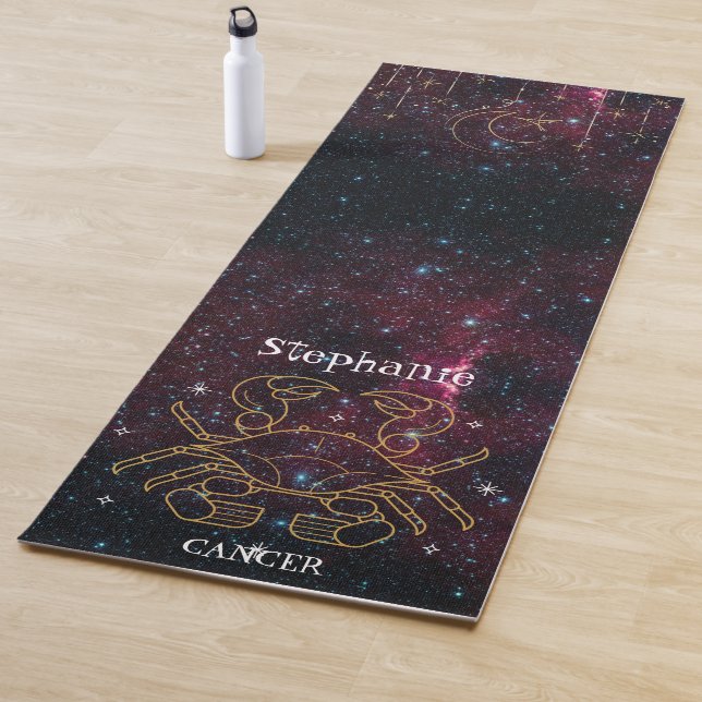 Zodiac Star Signature Cancer Monogram Glitzer Burg Yogamatte (Beispiel)