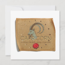 ZODIAC - Steinbock - Personalisierte Notizkarte