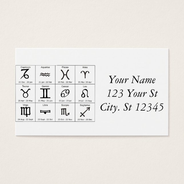 Zodiac Sun Sign Astrologie Kalender Thunder_Cove (Vorderseite)