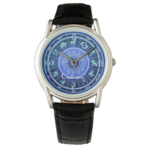 Zodiac Sun Sign Astrologie Kalender Thunder_Cove Armbanduhr