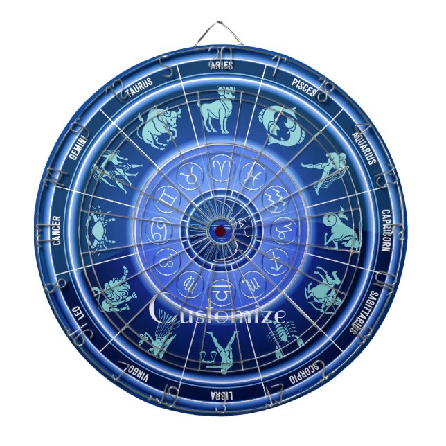 Zodiac Sun Sign Astrologie Kalender Thunder_Cove Dartscheibe (vorne)