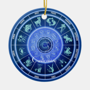 Zodiac Sun Sign Astrologie Kalender Thunder_Cove Keramik Ornament