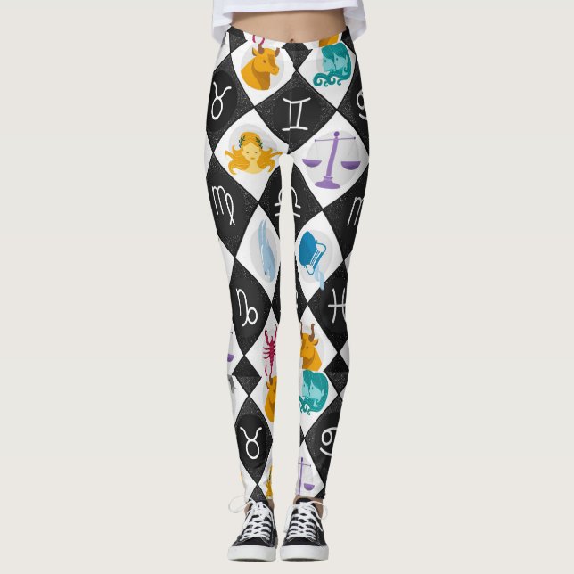 Zodiac Sun Sign Astrologie Kalender Thunder_Cove Leggings (Vorderseite)