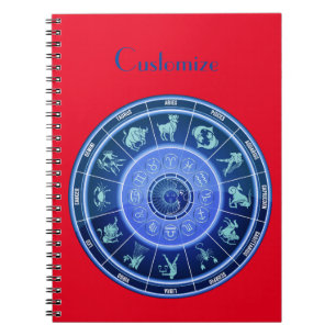 Zodiac Sun Sign Astrologie Kalender Thunder_Cove Notizblock