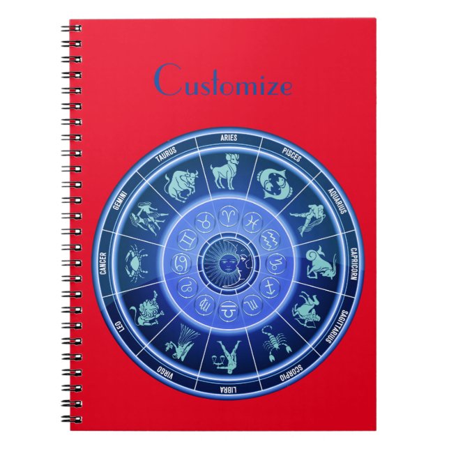 Zodiac Sun Sign Astrologie Kalender Thunder_Cove Notizblock (Vorderseite)