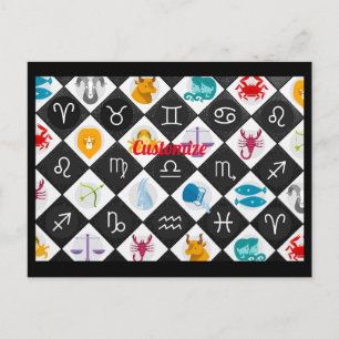 Zodiac Sun Sign Astrologie Kalender Thunder_Cove Postkarte