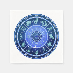 Zodiac Sun Sign Astrologie Kalender Thunder_Cove Serviette