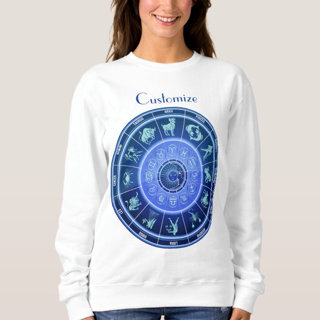 Zodiac Sun Sign Astrologie Kalender Thunder_Cove Sweatshirt (Vorderseite)
