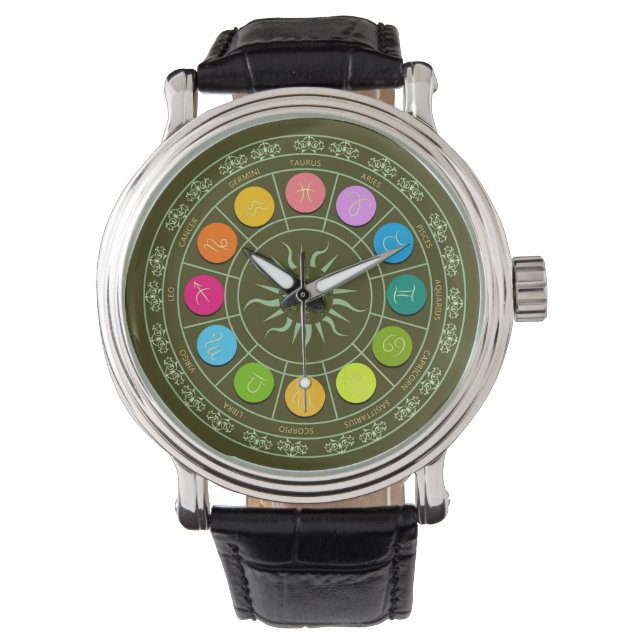 Zodiac-Symbol Armbanduhr (Vorderseite)