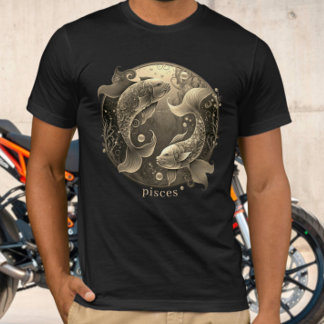 Zodiac Symbol Celestis Fantasy Fisces Mens T-Shirt
